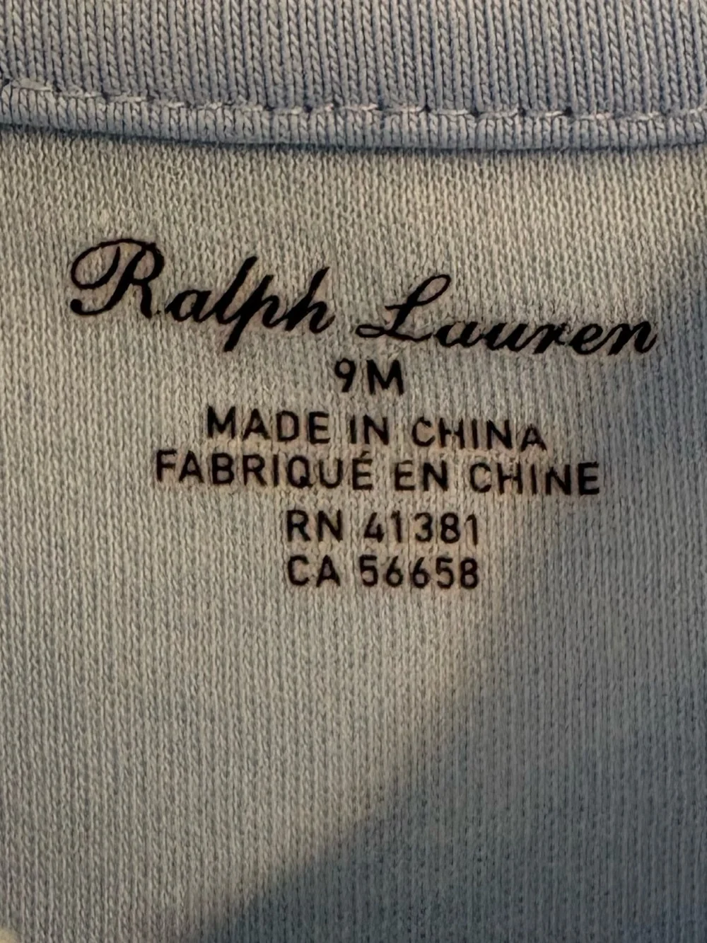 Ralph Lauren shortall boys 9 month Light Blue Polo One piece Green Pony romper